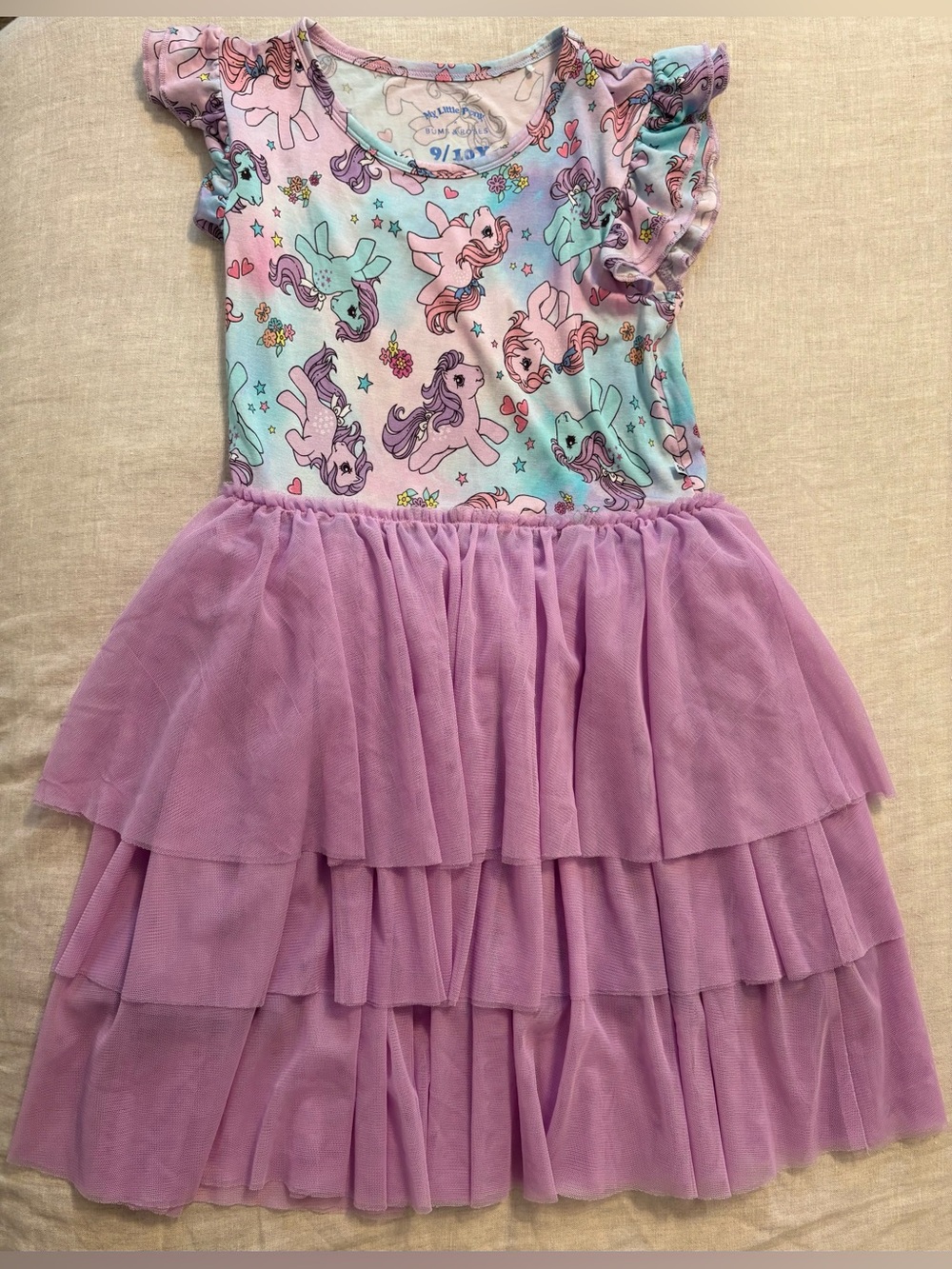 Bums & Roses x My Little Pony Bamboo Tiered Tutu Twirl Dress Size 9/10Y